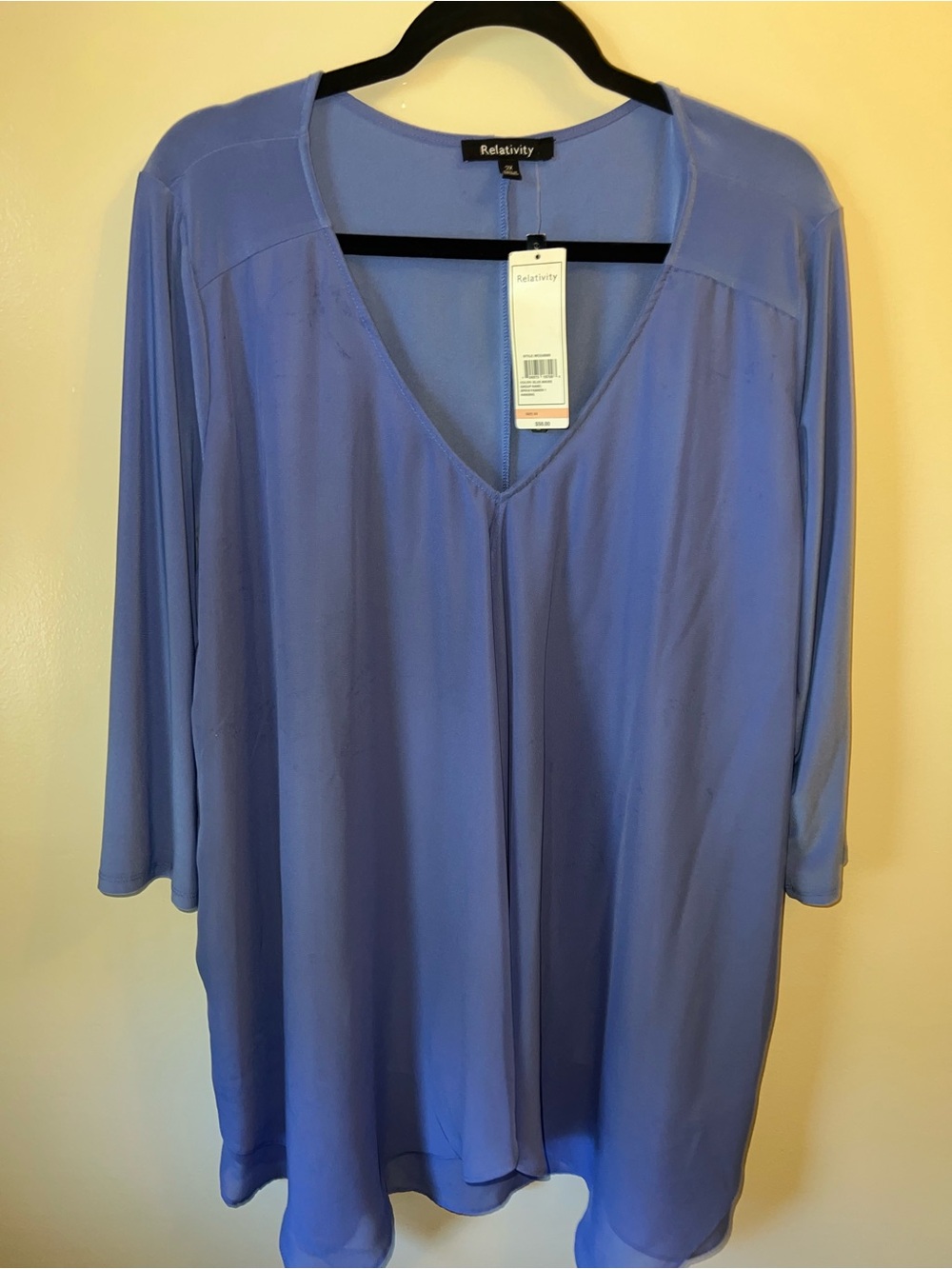 Relativity Periwinkle Blue V-Neck Long Sleeve Tunic